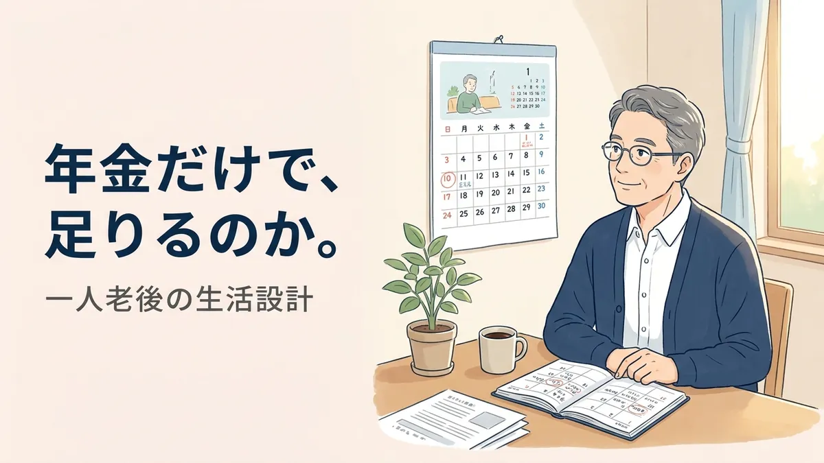 【一人老後準備】65歳からの年金と生活費。年金だけで、足りるのか。