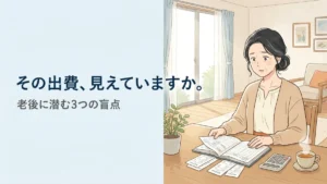 【生活費の盲点】老後で見落としやすいお金3選。その出費、見えていますか。