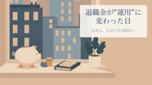賃貸・独身の老後資金と退職金（企業型DC）をテーマにしたアイキャッチ