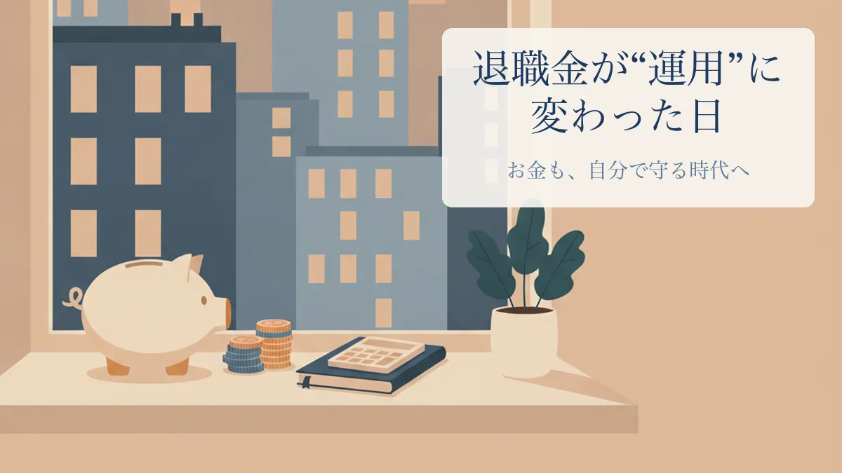 賃貸・独身の老後資金と退職金（企業型DC）をテーマにしたアイキャッチ